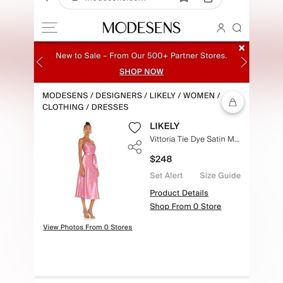 LIKELY Vittoria Tie Dye Satin Midi Dress 💕 NWT size 0 and 4 - Picture 6 of 16